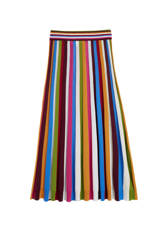 Multi Merino Stripe Skirt image 4