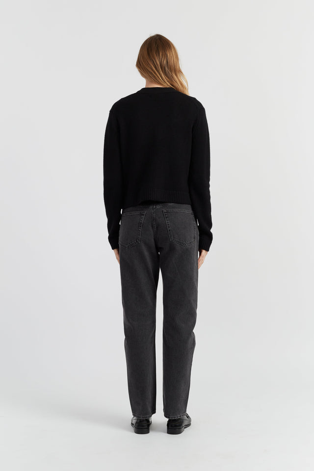 Black Pure Cashmere Cardigan image 2