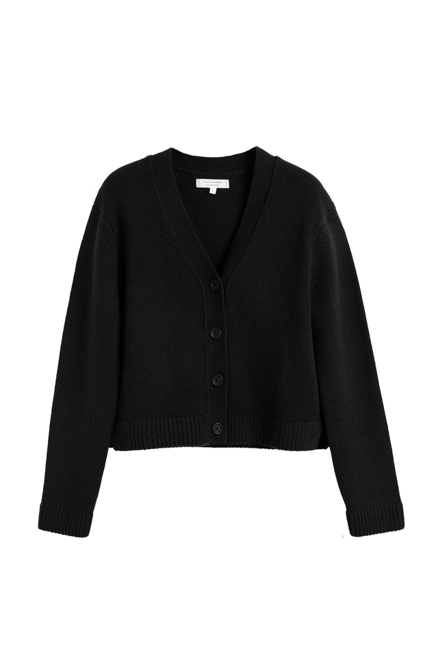 Black Pure Cashmere Cardigan image 4