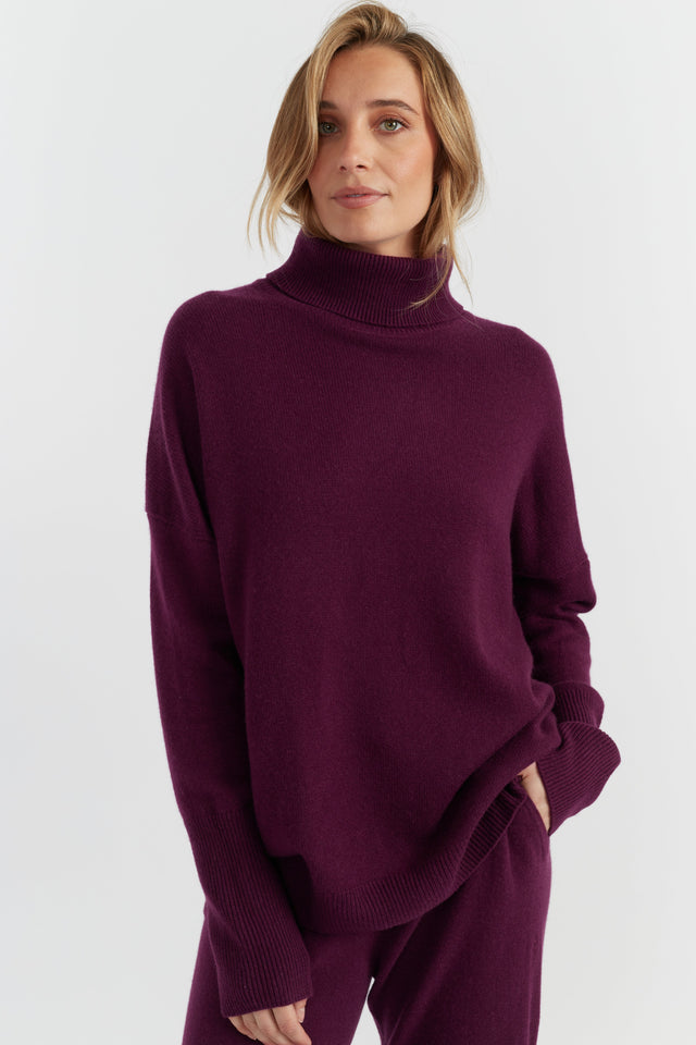 Mulberry Pure Cashmere Relaxed Rollneck Sweater image 1