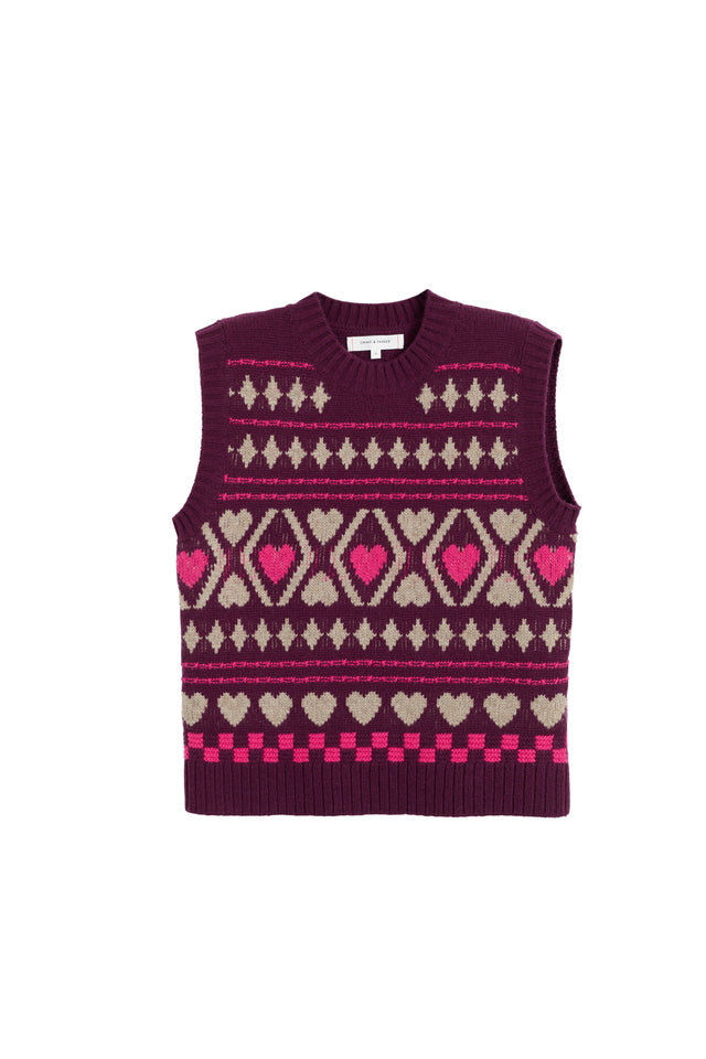 Mulberry Wool-Cashmere Hearts and Diamonds Tank image 4