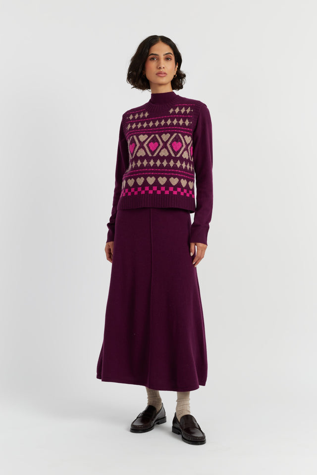 Mulberry Wool-Cashmere Hearts and Diamonds Tank image 3