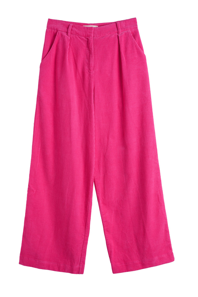 Hot-Pink Cotton Corduroy Trousers image 4