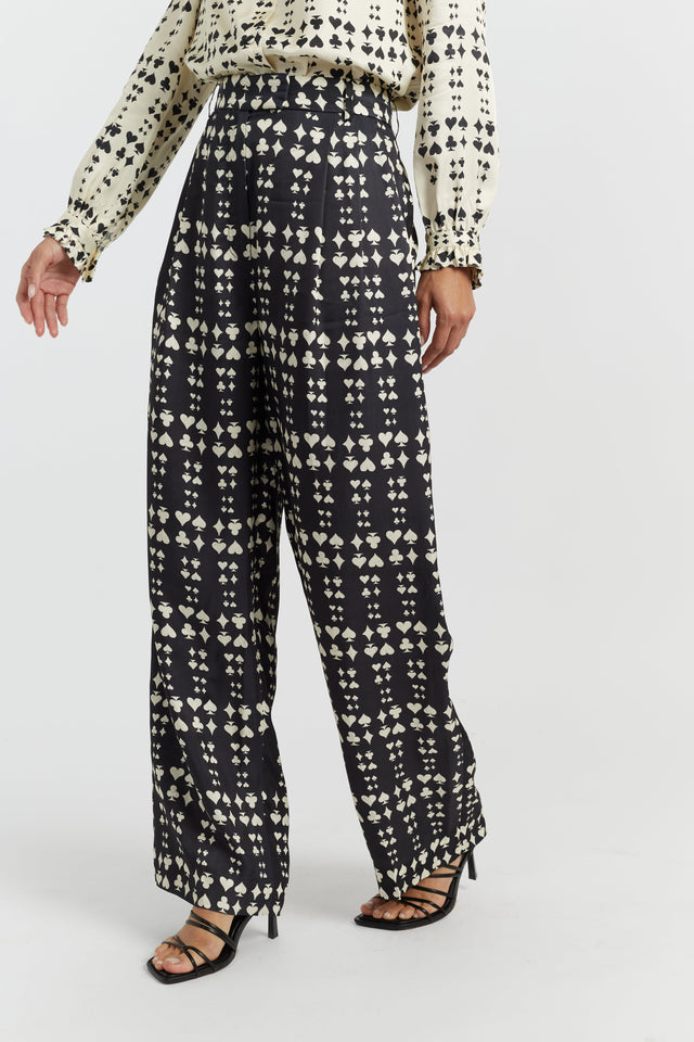 Black Queen of Hearts Trousers image 3