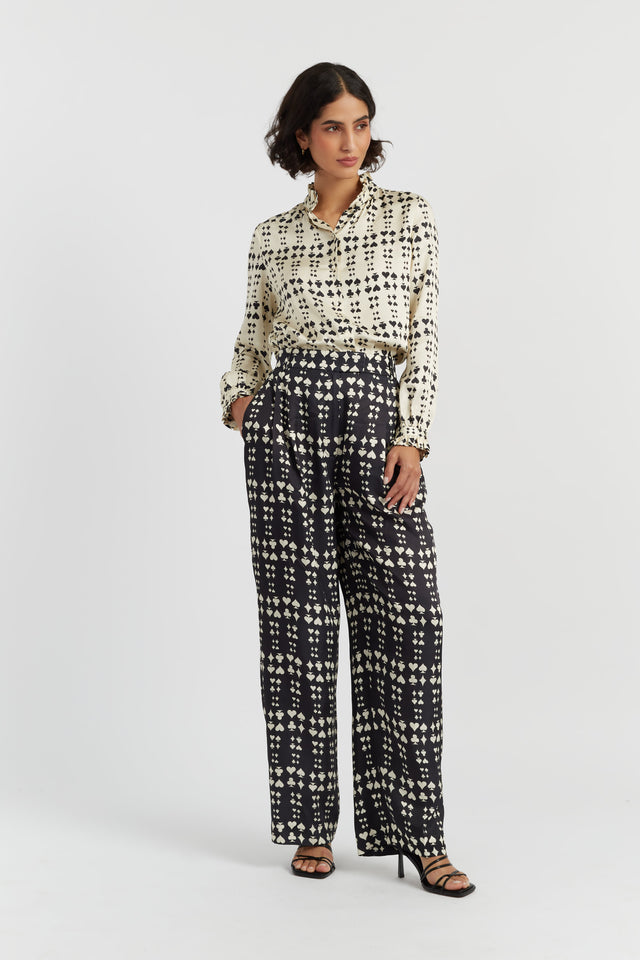 Black Queen of Hearts Trousers image 1
