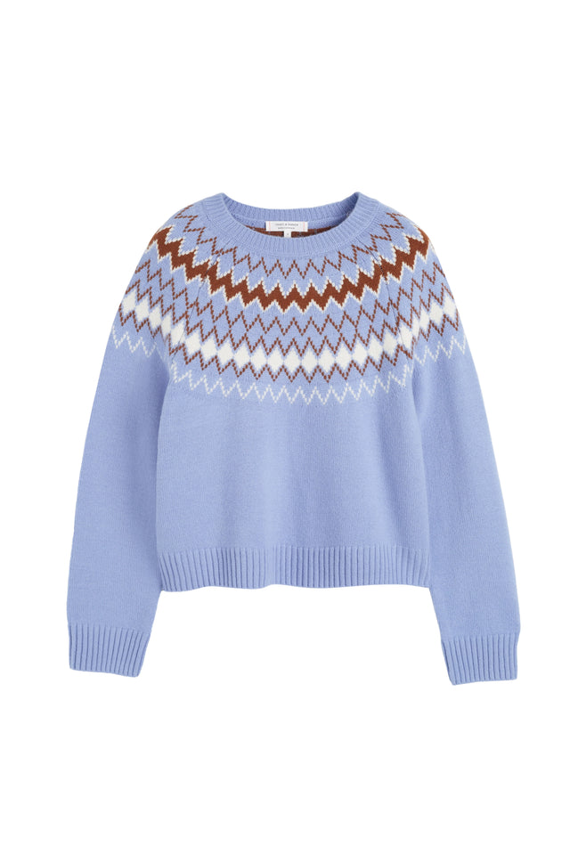 Baby-Blue Wool-Cashmere Fair Isle Sweater image 5