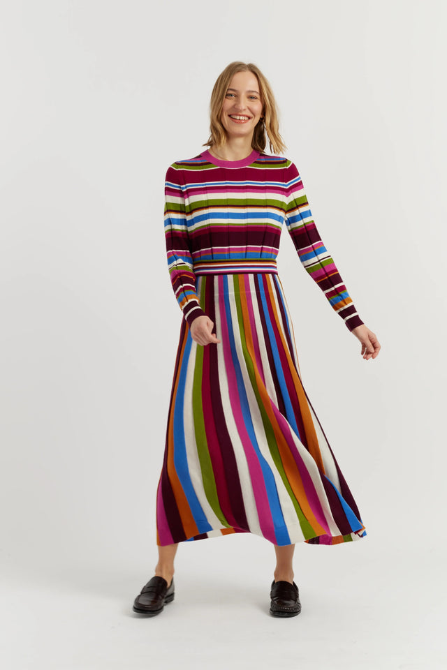 Multi Merino Stripe Skirt image 2