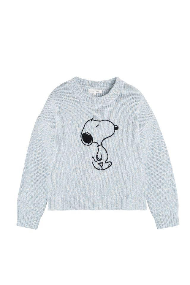 Blue Merino Snoopy Marl Sweater image 4