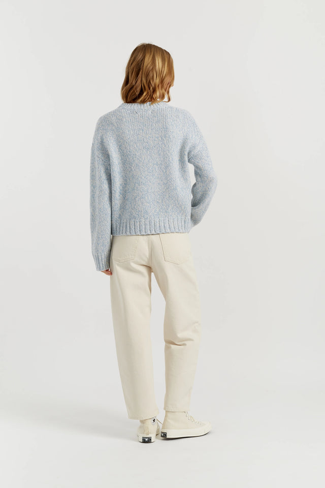 Blue Merino Snoopy Marl Sweater image 3