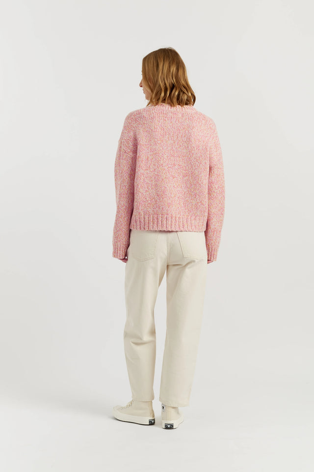 Pink Merino Snoopy Marl Sweater image 3