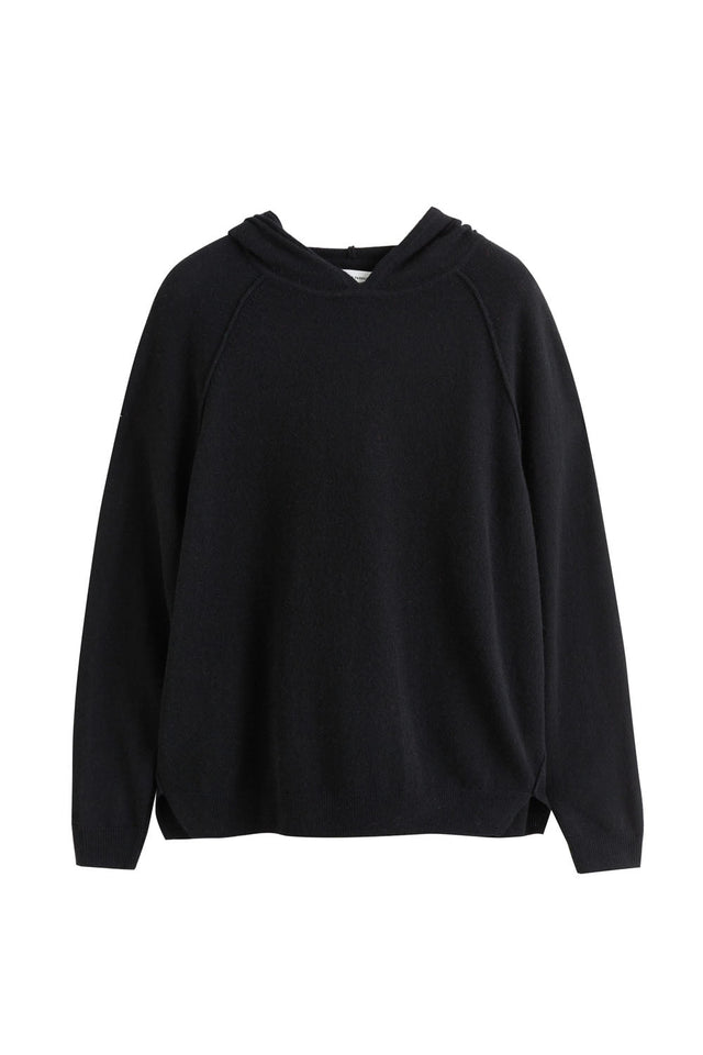 Women's Knitted Hoodie Chinti and Parker Black Wool-Cashmere Boxy fit Size XS-3L image 2