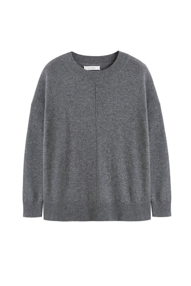 Grey Wool-Cashmere Slouchy Sweater image 3