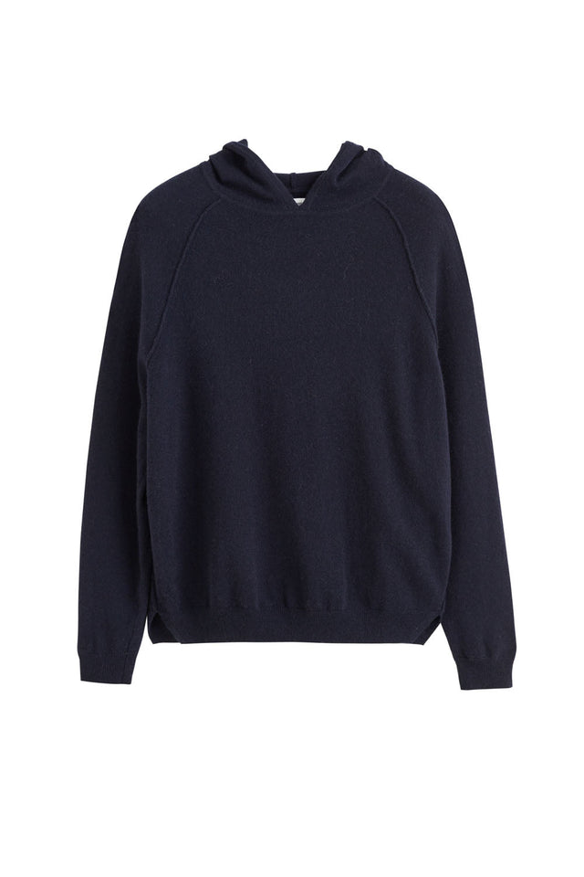 Women's Knitted Hoodie Chinti and Parker Navy Wool-Cashmere Boxy fit Size XS-3L image 2