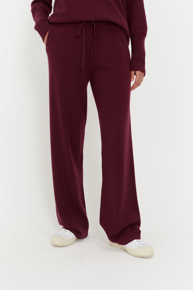 Claret Cashmere Wide-Leg Pants image 4