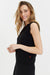 Black Wool-Cashmere V-Neck Tank