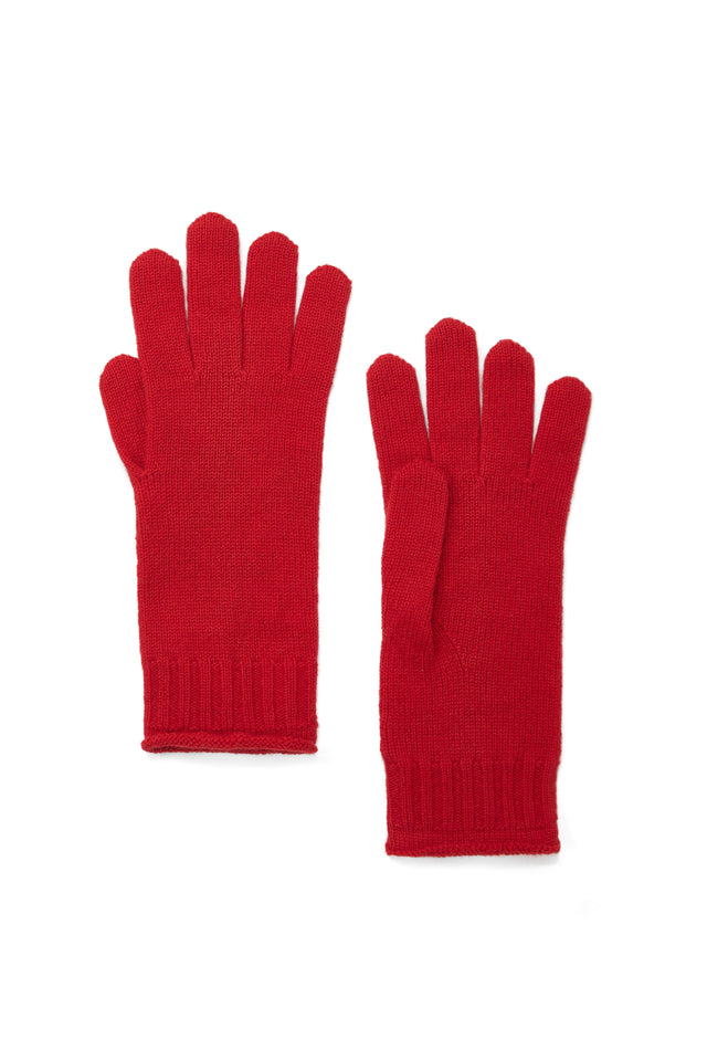 Velvet-Red Wool-Cashmere Gloves image 2