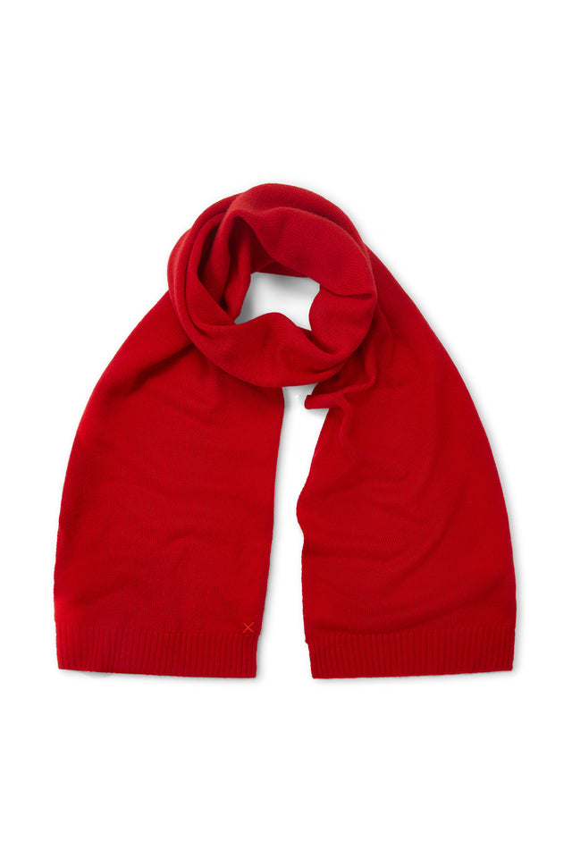 Velvet-Red Wool-Cashmere Scarf image 2