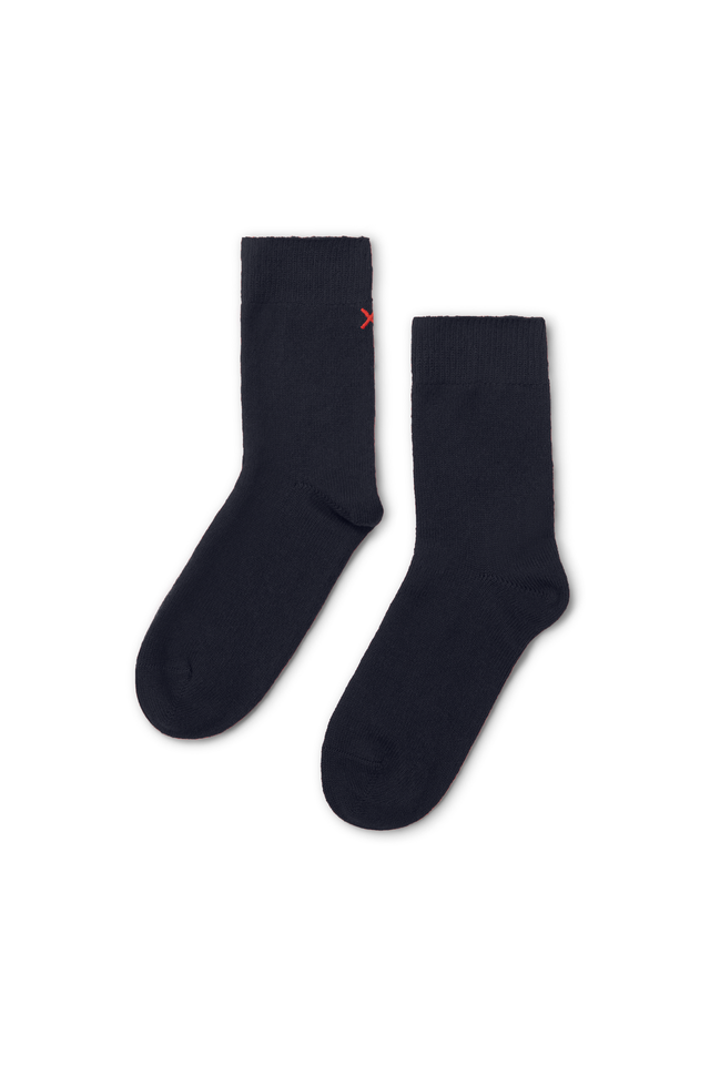 Navy Wool-Cashmere Socks image 2