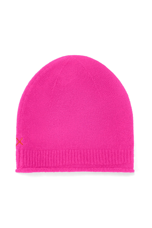 Fuchsia Wool-Cashmere Beanie image 2