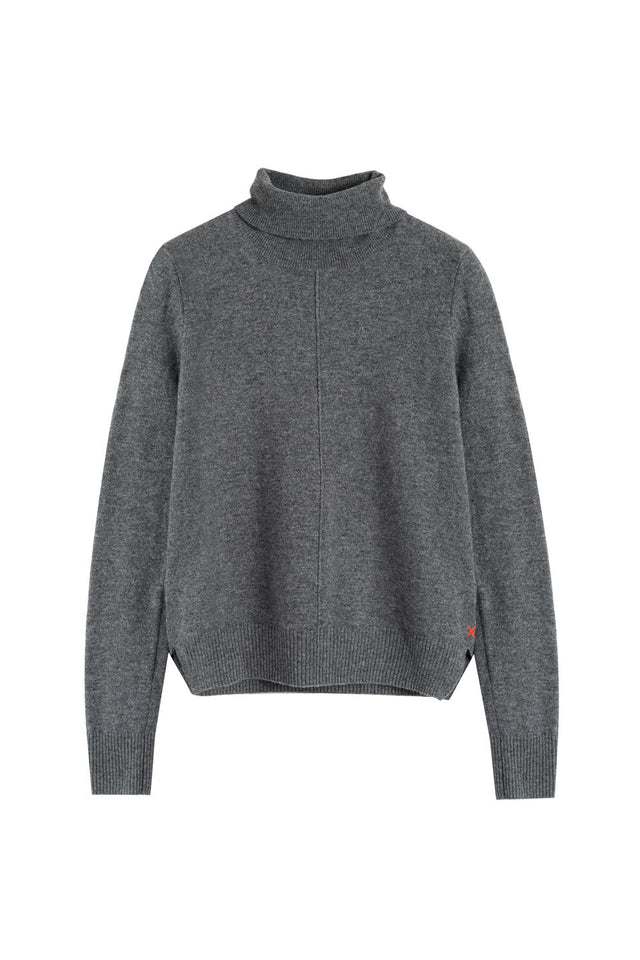 Grey Wool-Cashmere Rollneck Sweater image 2