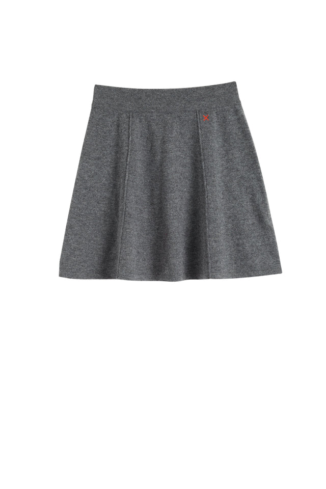 Grey Wool-Cashmere Mini Skirt image 4