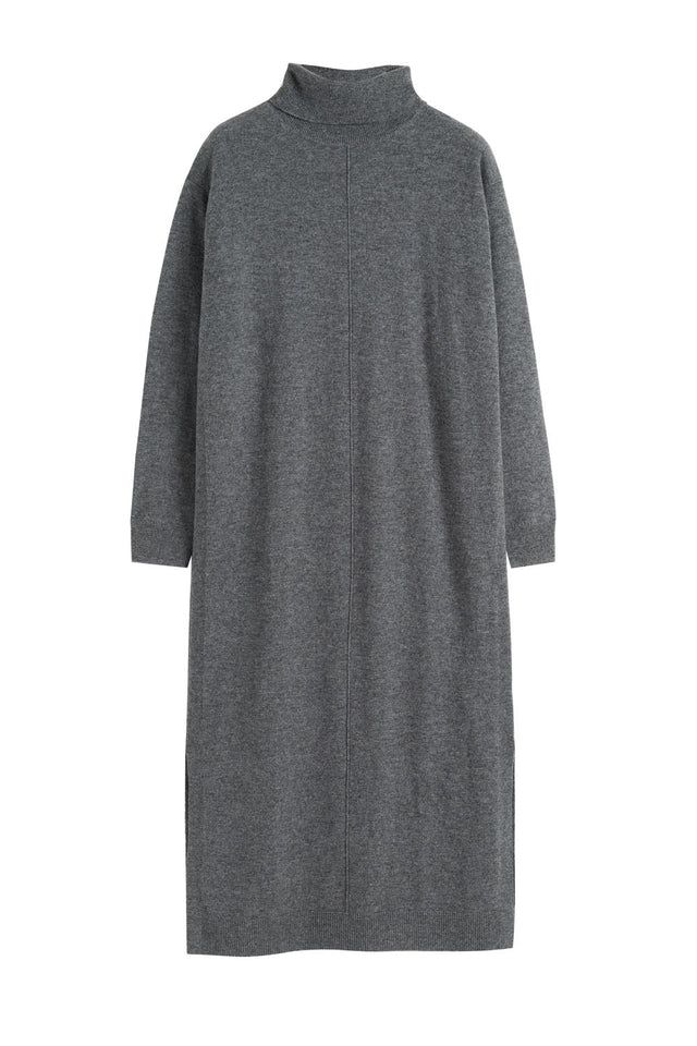 Grey Wool-Cashmere Rollneck Dress image 2