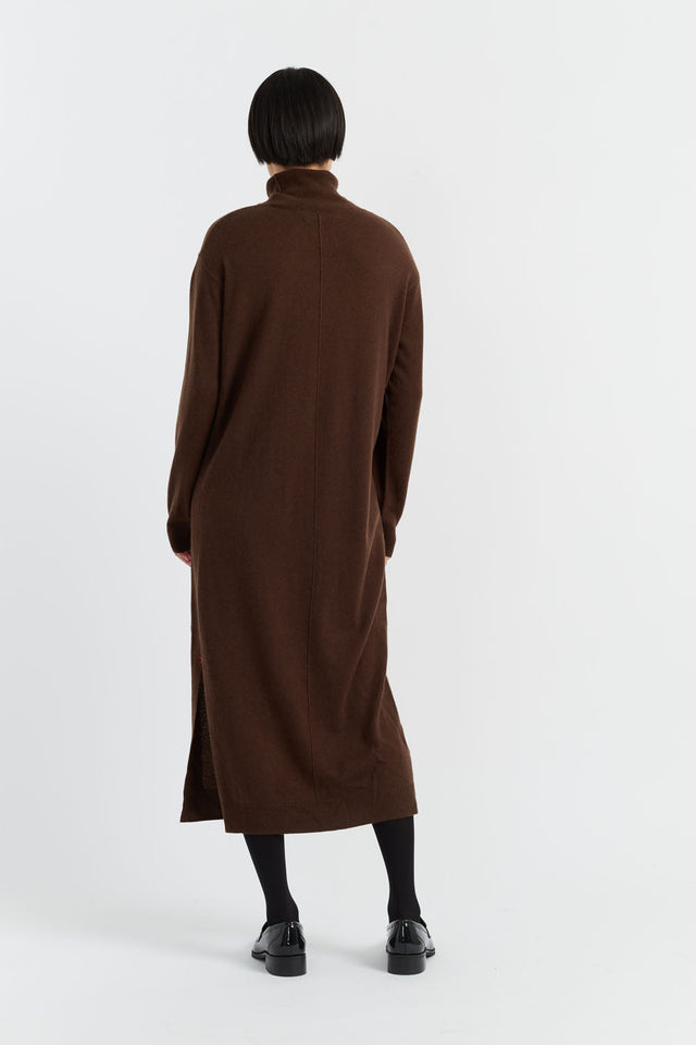 Cocoa Wool-Cashmere Rollneck Dress image 3