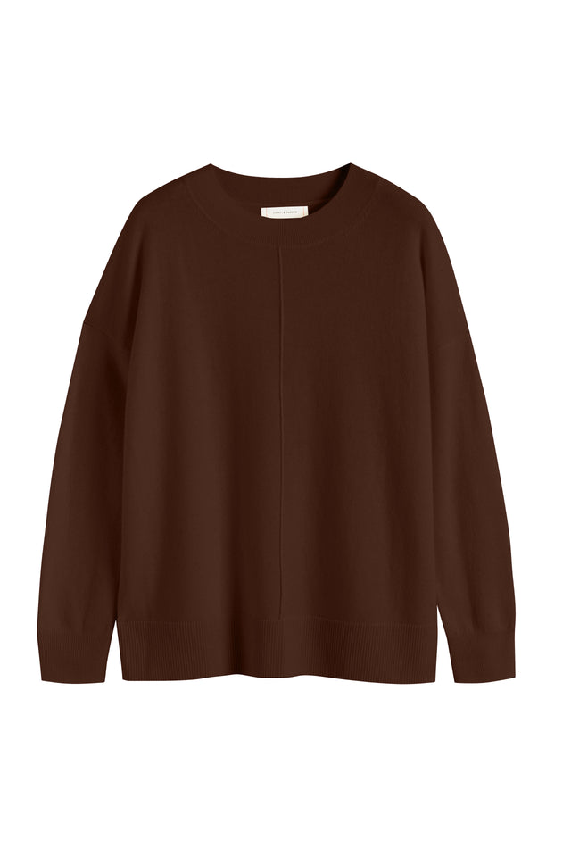 Cocoa Wool-Cashmere Slouchy Sweater image 2