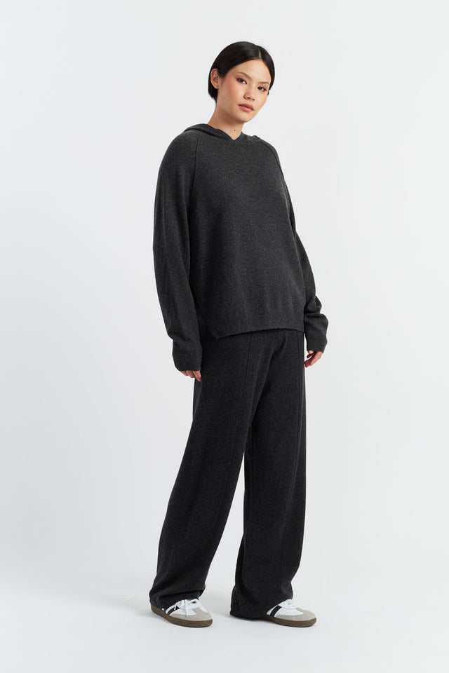Women's Knitted Hoodie Chinti and Parker Charcoal Wool-Cashmere Boxy fit Size XS-3L image 4