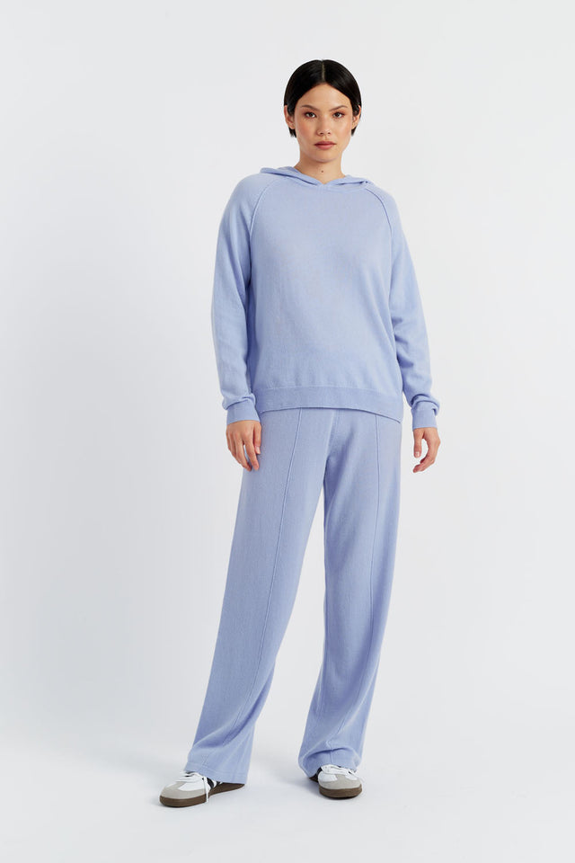 Women's Knitted Hoodie Chinti and Parker Light Blue Wool-Cashmere Boxy fit Size XS-3L image 4