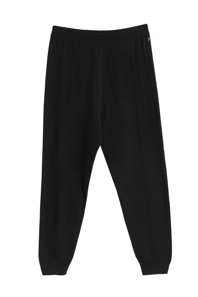 Black Wool-Cashmere Cuffed Joggers image 2