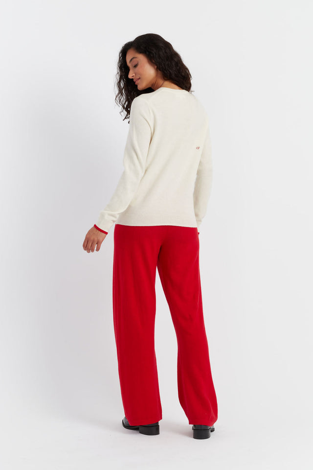 Cream Wool-Cashmere Christmas Club Sweater image 2