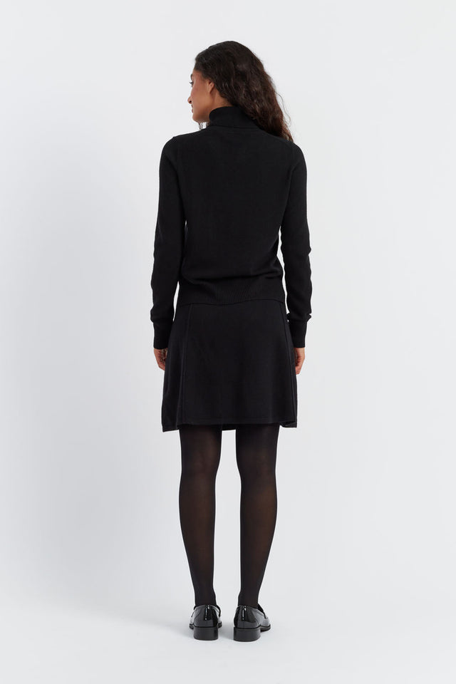 Black Wool-Cashmere Mini Skirt image 3