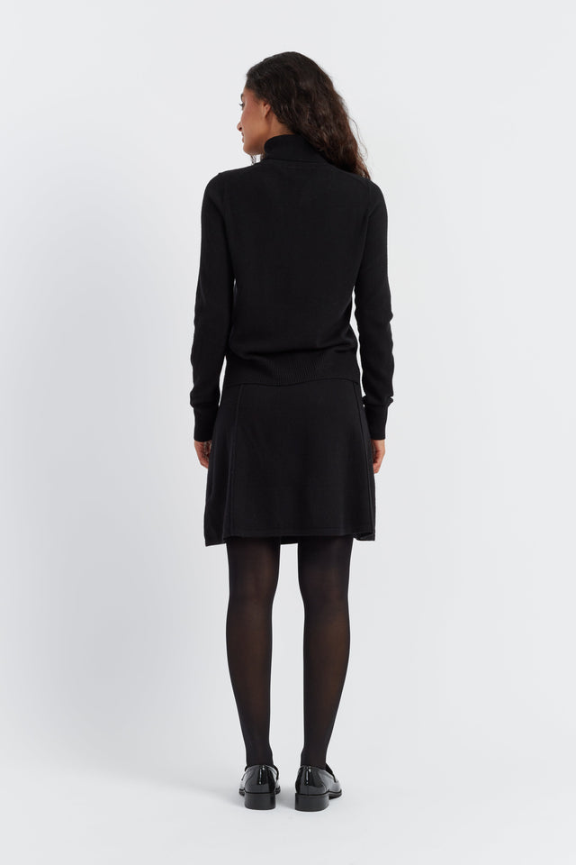 Black Wool-Cashmere Rollneck Sweater image 3