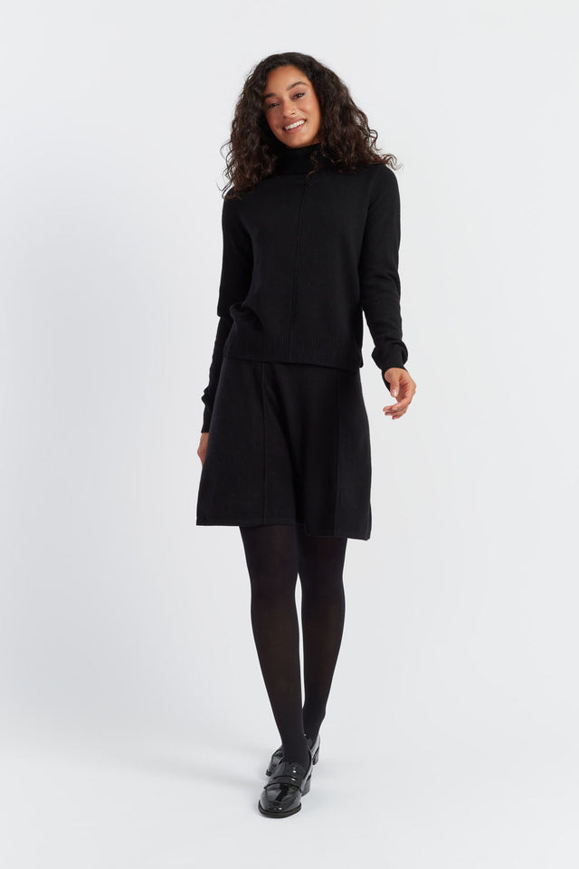 Black Wool-Cashmere Mini Skirt image 1