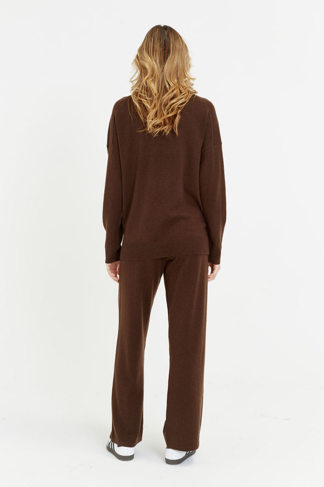 Cocoa Wool-Cashmere Relaxed Rollneck Sweater image 3