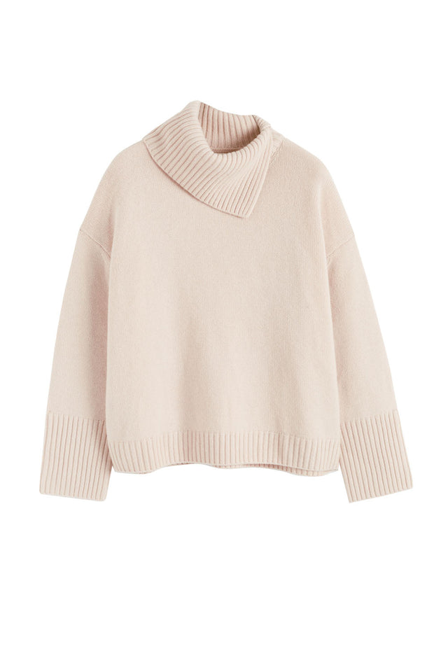 Bone Pure Cashmere Asymmetric Sweater image 2