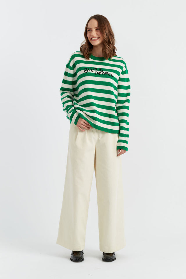 Green Wool-Cashmere Bisous Sweater image 3