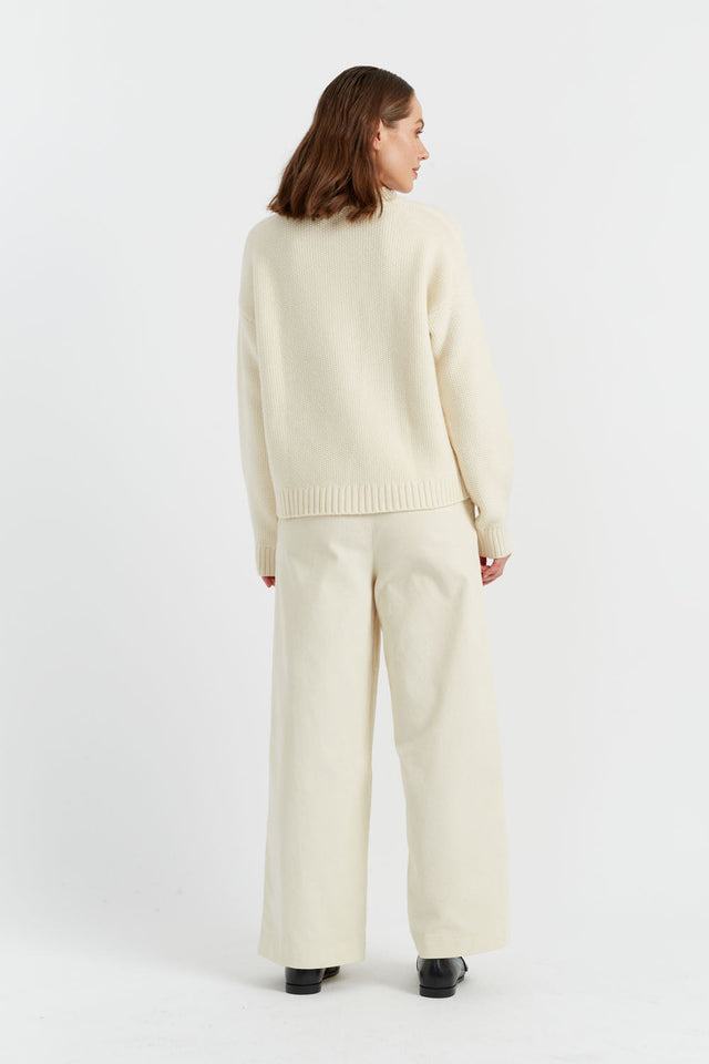 Cream Wool-Cashmere Joyeux Noel Sweater image 2