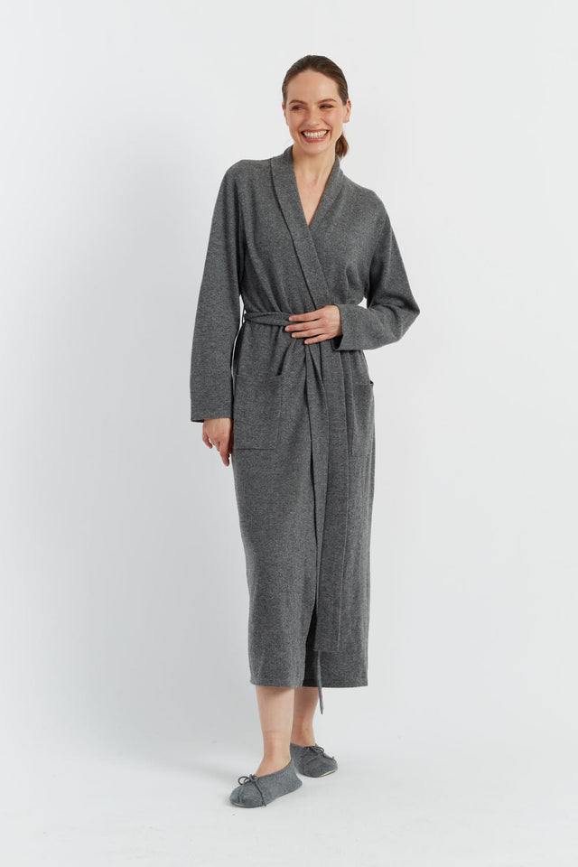 Grey Wool-Cashmere Dressing Gown image 1