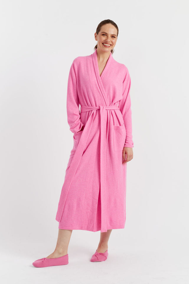 Pink Wool-Cashmere Dressing Gown image 1