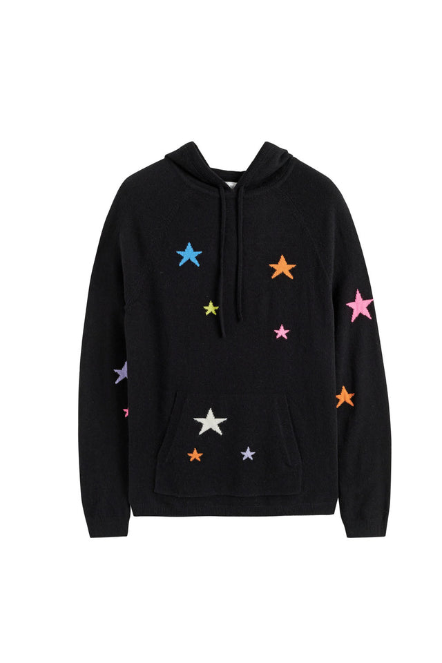 Black Wool-Cashmere Star Hoodie image 2