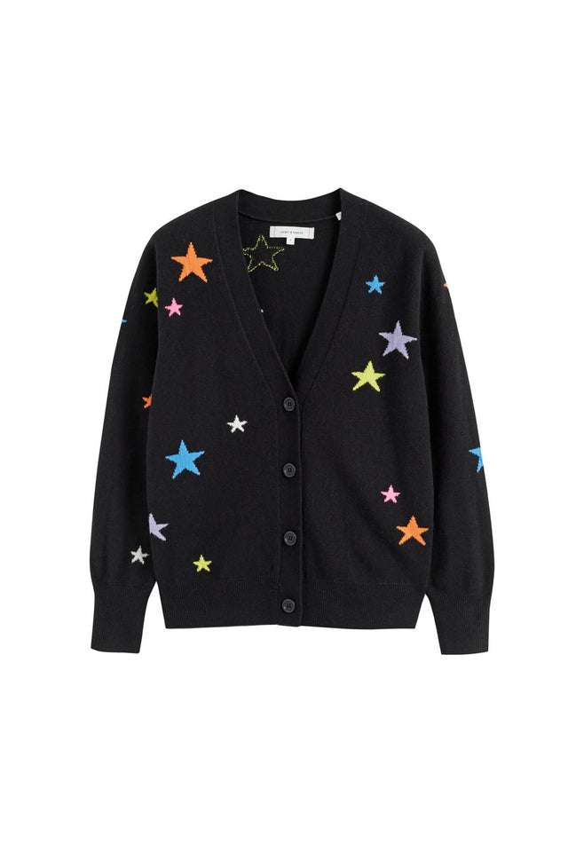 Black Wool-Cashmere Star Cardigan image 2