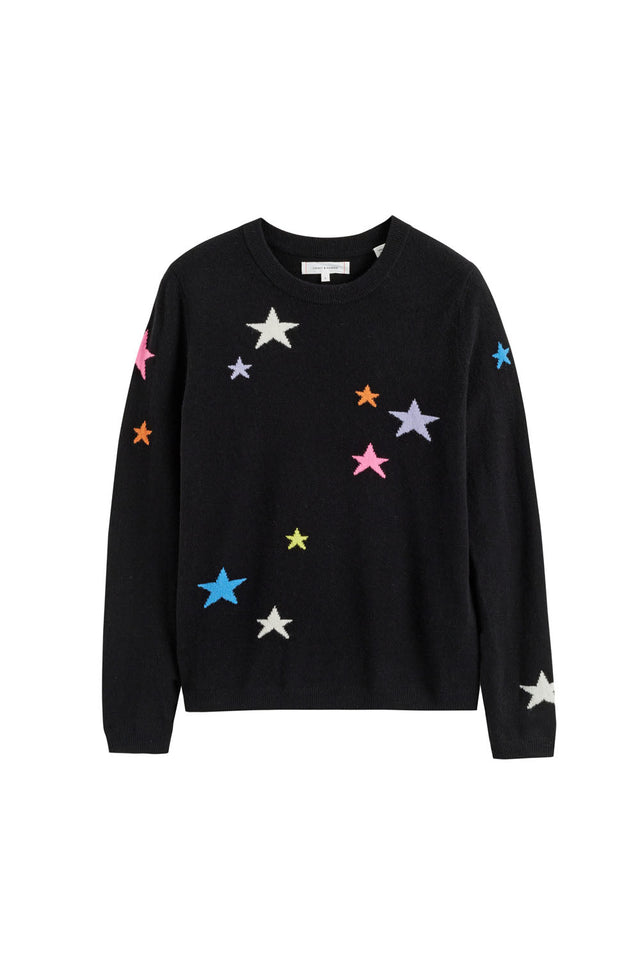 Black Wool-Cashmere Star Sweater image 2