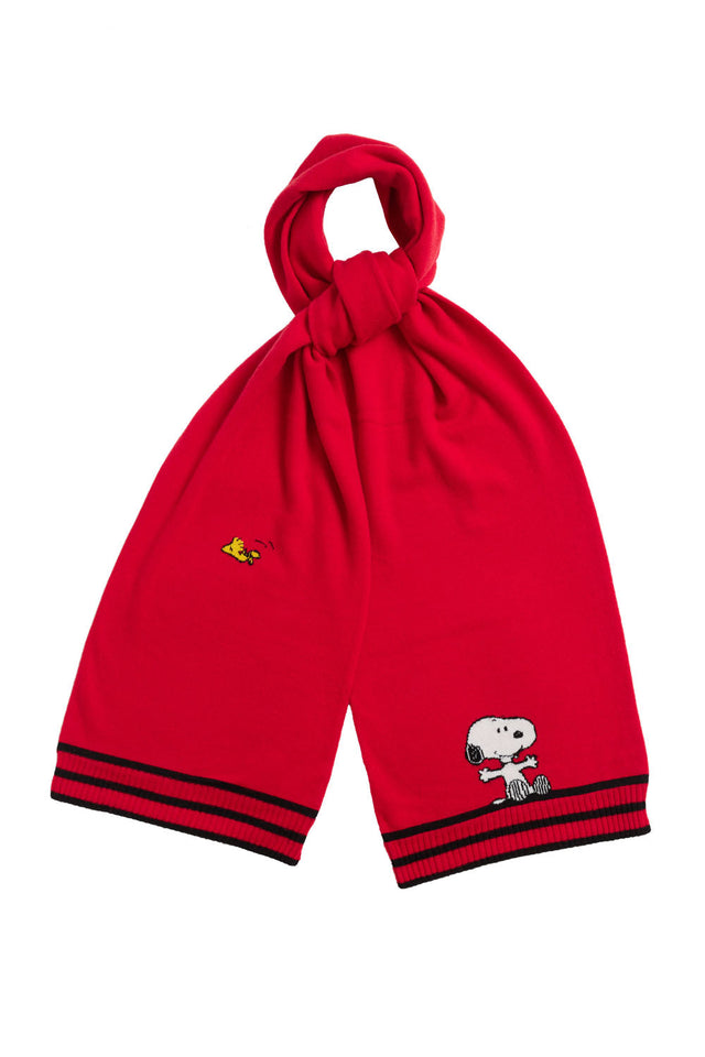 Red Wool-Cashmere Snoopy Scarf image 2