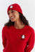 Red Wool-Cashmere Snoopy Hat