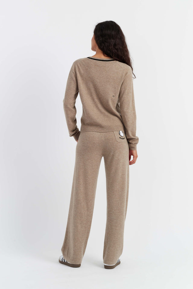 Soft-Truffle Wool-Cashmere Snoopy Cardigan image 2