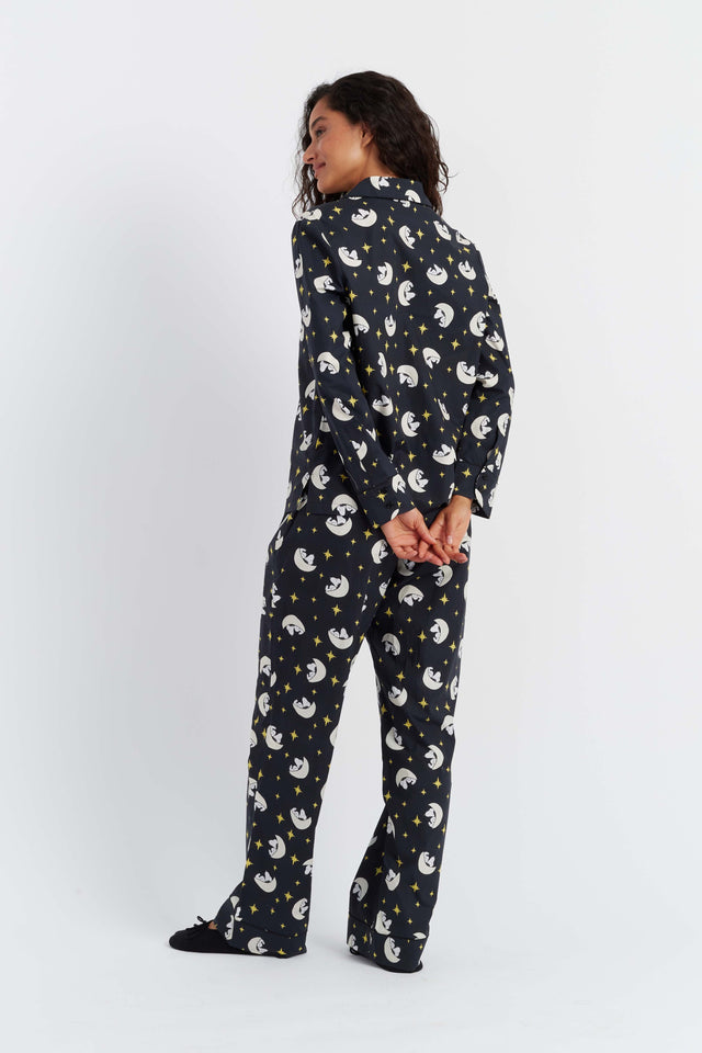 Black Cotton Snoopy Pyjama Set image 3