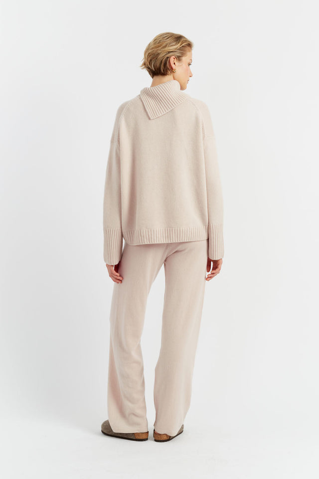 Bone Cashmere Asymmetric Sweater image 3