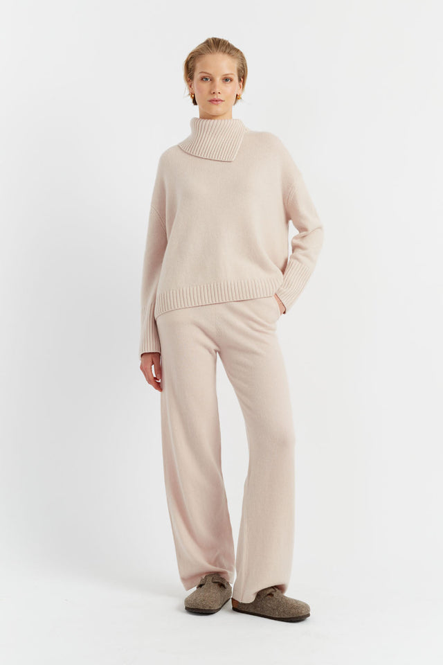 Bone Cashmere Asymmetric Sweater image 2